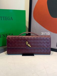 Bolsa Clutch Bottega Long Andiamo-Vinho