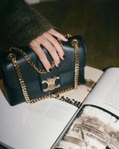 Bolsa Celine Victoire - Preto/Dourado