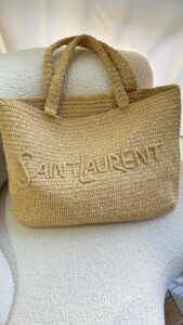 Bolsa Saint Laurente Tote Ráfia - Bege