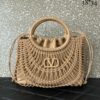 Bolsa Valentino Garavani AllKnots Trançada - Nude