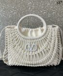 Bolsa Valentino Garavani AllKnots Trançada - Branco