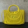 Bolsa Valentino Garavani AllKnots Trançada - Amarelo