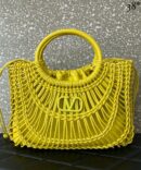 Bolsa Valentino Garavani AllKnots Trançada - Amarelo