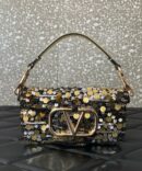 Bolsa Valentino Vlogo Pequena com Paete - Dourado