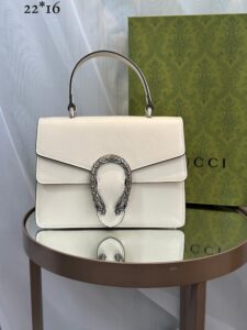 Bolsa GG Dionysus Top Handle Verniz - Branco