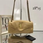 Bolsa Saint Laurent Calypso - Bege/Dourado