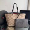 Bolsa Gucci Tote GG Media Canvas - Bege/Marrom