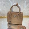 Bolsa Prada Galleria Saffiano Mini Camurça - Marrom