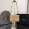 Bolsa YSL Kate Tassel Crocodilo - Bege/Dourado