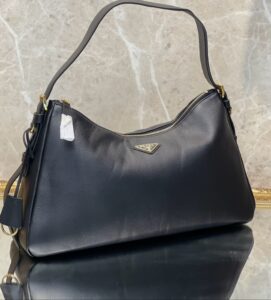 Bolsa Prada Aimée Grande Em Couro - Preto