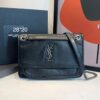  Bolsa YSL Niki G Granulada-Preto/Prata