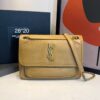  Bolsa YSL Niki G Granulada-Caramelo/Dourado