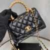 Bolsa Chanel Handle - Preto/Dourado