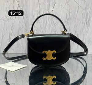 Bolsa Celine Nano Teen - Preto/Dourado