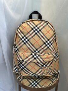 Mochila Burberry Check - Bege/Preta