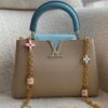 Bolsa LV Capucines BB Taurillon - Bege/Azul