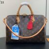 Bolsa LV Speedy Solft 30 Crafty - Marrom/Nude