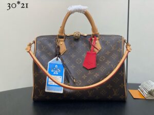 Bolsa LV Speedy Solft 30 Crafty - Marrom/Nude
