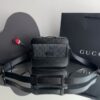 Bolsa De Ombro Gucci Pequena - Preto/Cinza