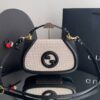 Bolsa Gucci Blondie Ráfia De Alça Média - Bege/Preto