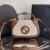 Bolsa Gucci Blondie Ráfia De Alça Média - Bege/Caramelo