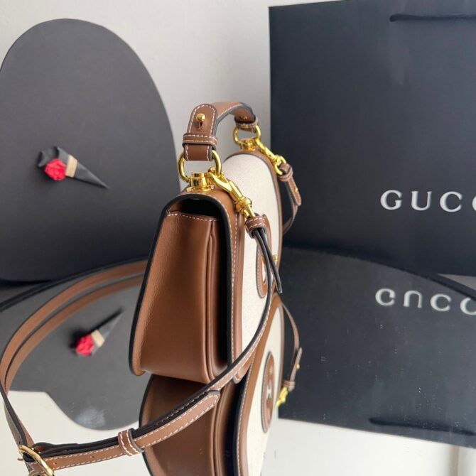 Bolsa Gucci Blondie Ráfia De Alça Média - Image 11