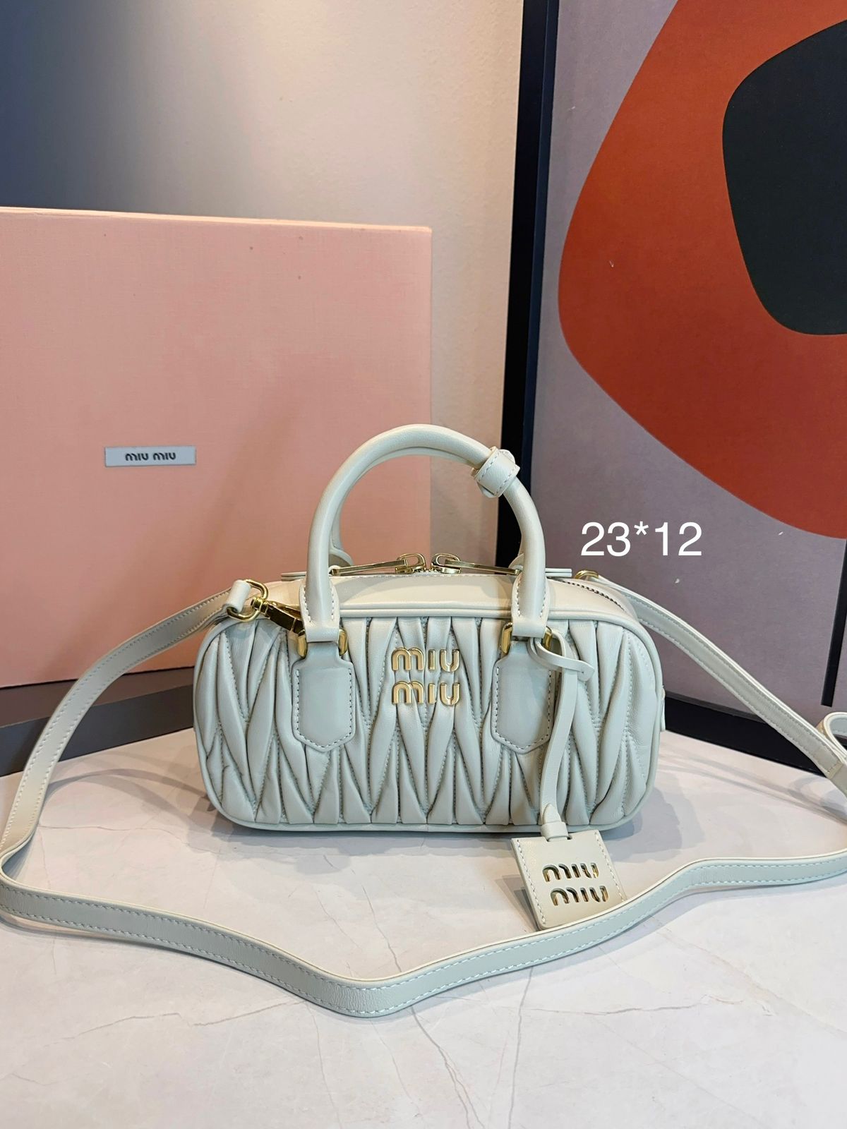 Bolsa Miu Miu Acardie Matelassê Media - Imagem 27