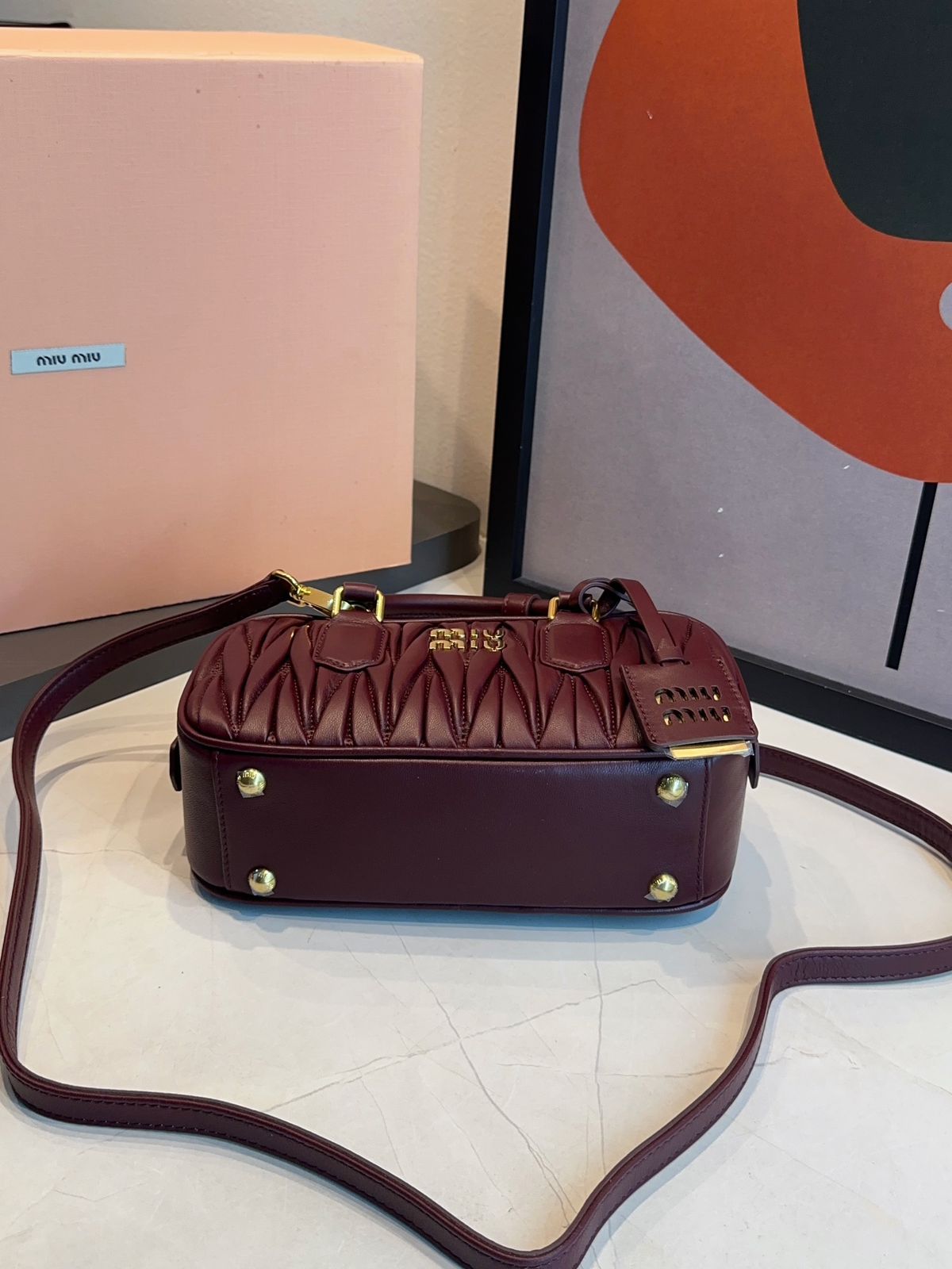 Bolsa Miu Miu Acardie Matelassê Media - Imagem 18
