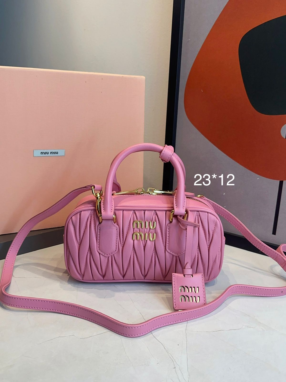 Bolsa Miu Miu Acardie Matelassê Media - Imagem 19