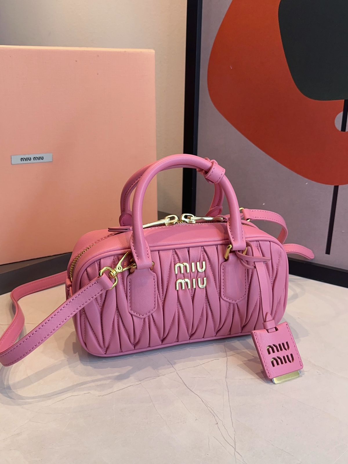 Bolsa Miu Miu Acardie Matelassê Media - Imagem 21