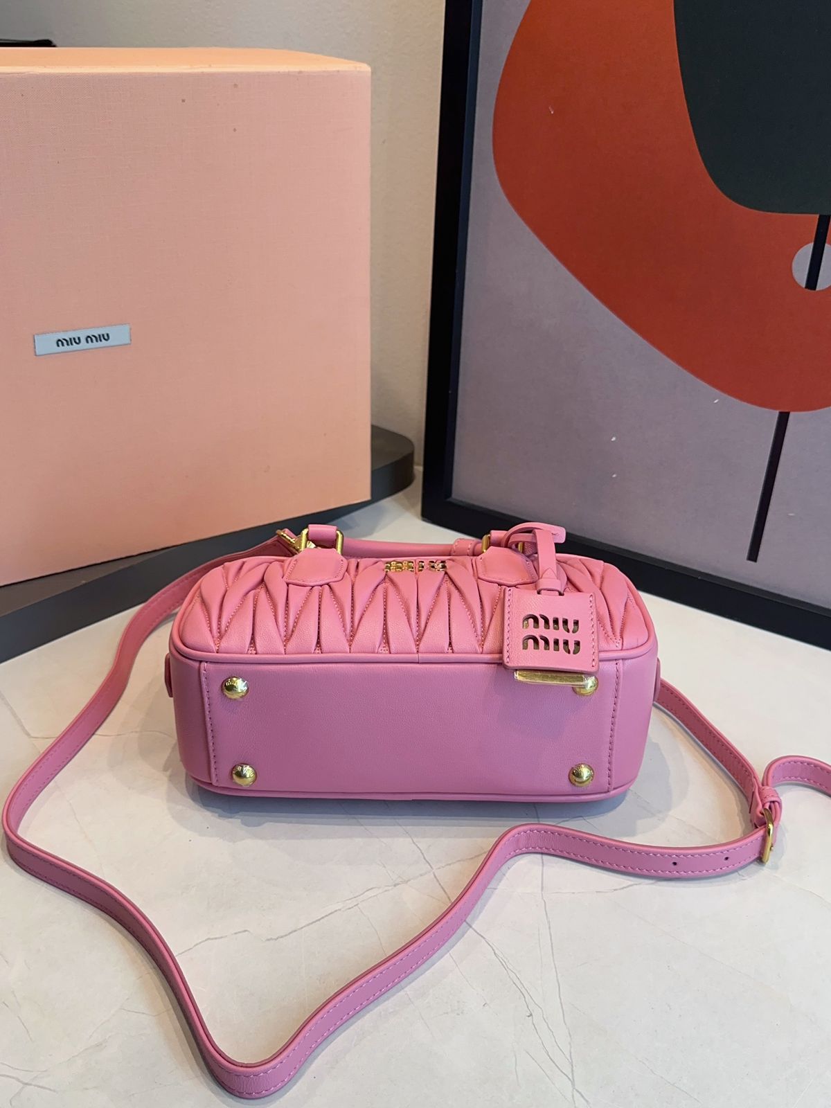 Bolsa Miu Miu Acardie Matelassê Media - Imagem 26