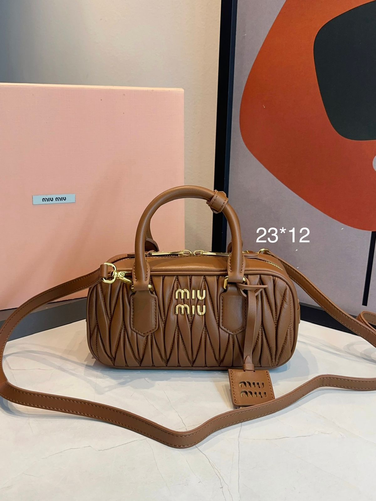 Bolsa Miu Miu Acardie Matelassê Media - Imagem 35