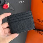 Carteira Hermes Porta Cartão H - Preto