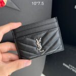 Porta Cartão Ysl Carteira-Lambiskin/Prata