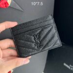 Porta Cartão Ysl Carteira-Caviar/Preto