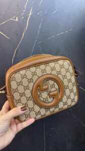 Bolsa Gucci Blondie Monogram - Bege/Marrom