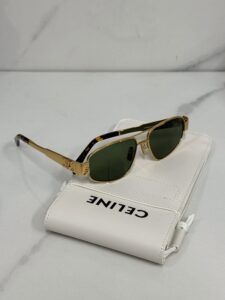 Óculos Solar Celine Duplo Metal - Dourado