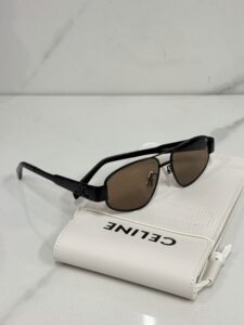 Óculos Solar Celine Duplo Metal - Preto