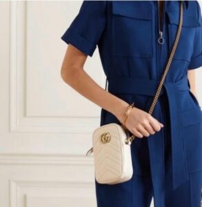 Bolsa Gucci Marmont Mini Vertical-Branco