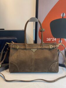 Bolsa Prada Tote Camurça- Caramelo
