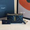Bolsa YSL Loulou Matelassê Mini-Preto/Dourado