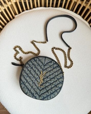 Bolsa YSL Vanyle Round Denim