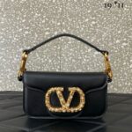Bolsa Valentino Locò Vlogo com Cristais-Preto