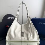 Bolsa Prada Tote Grande de couro -Off White