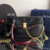 Bolsa Prada Soft Sound Pingentes Grande-Preto