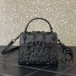 Bolsa Valentino Vsling Bordada Mini -Preto