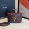 Bolsa YSL Necessáire Gaby Em Couro-Vinho
