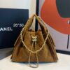 Bolsa Chanel 25 pequena Camurça-Caramelo