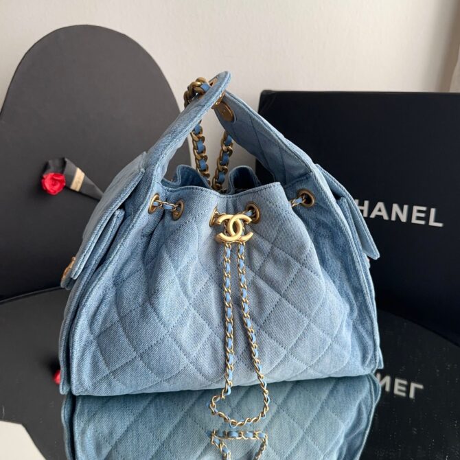 Bolsa Chanel Hobo pequena Jeans - Image 3