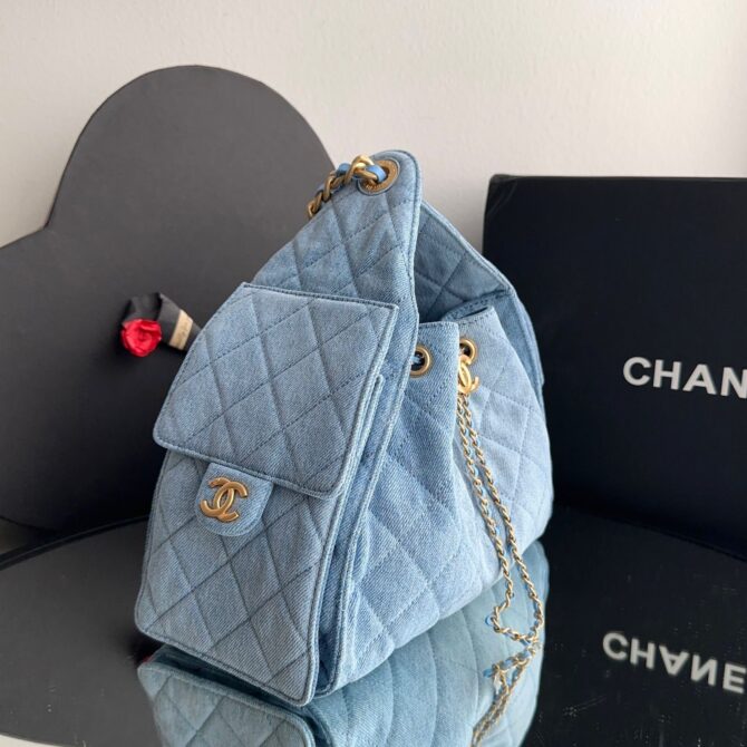Bolsa Chanel Hobo pequena Jeans - Image 4